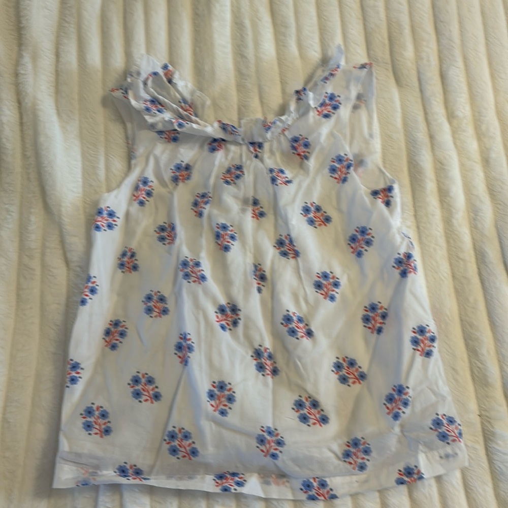 Mini Boden sleeveless blouse floral size 4-5 yr EUC